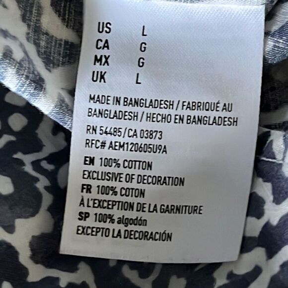 American Eagle Classic Fit Short Sleeve Button Up Sz. L - Picture 6 of 9